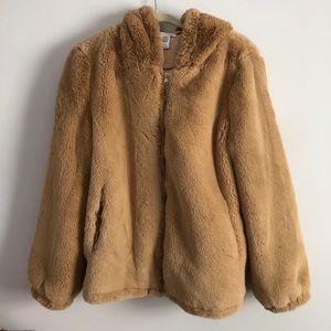 Urban Outfitters Tan Teddy Coat
